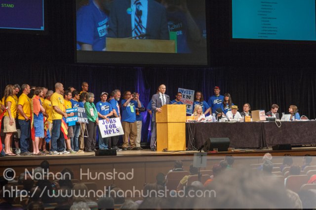 Mayoral candidate Gary Schiff at the 2013 Minneapolis DFL Conven